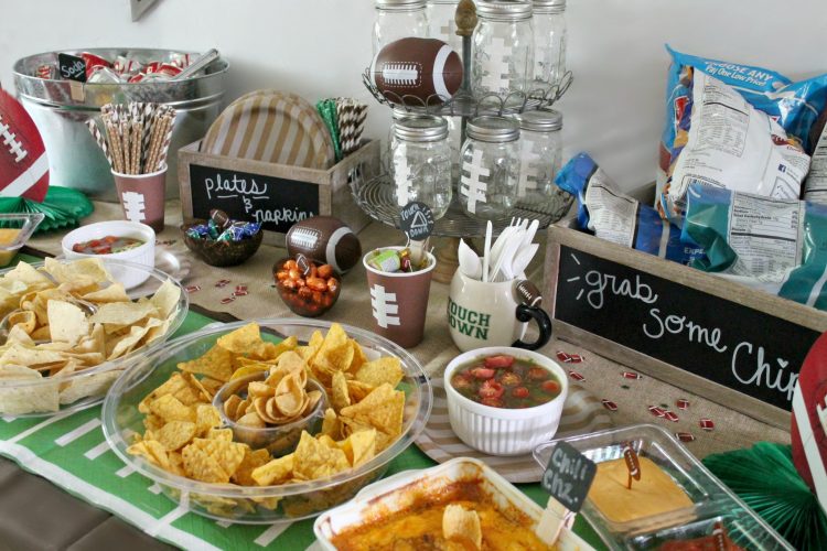 Rustic Football Party: Chip, Dip, and Suds Station - Kendall Rayburn